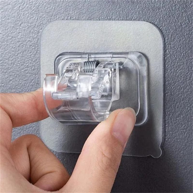 Set Of 2 Transparent Curtain Rod Holder, Household Fixed Clip, Hanging Hook Holder, Self Adhesive Sticky Hooks, Adjustable Clamp Bracket Holder, Crossbar Hook for Storing Gadgets, Multipurpose Curtain Rod Holder Set Of 2 Transparent Curtain Rod Holder, Household Fixed Clip, Hanging Hook Holder, Self Adhesive Sticky Hooks, Adjustable Clamp Bracket Holder, Crossbar Hook for Storing Gadgets, Multipurpose Curtain Rod Holder